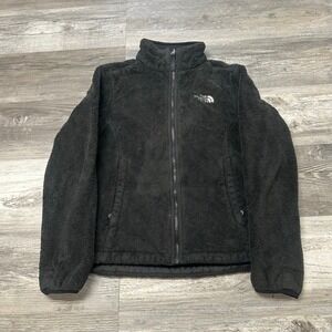 TNF The North Face‎ Osito Black Womens M Mock Neck Full Zip Fuzzy Fleece Jacket